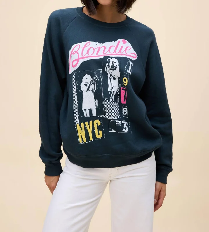 Women's Casual Apparel Blondie Valentine Collage Vintage Sweatshirt In Vintage Black