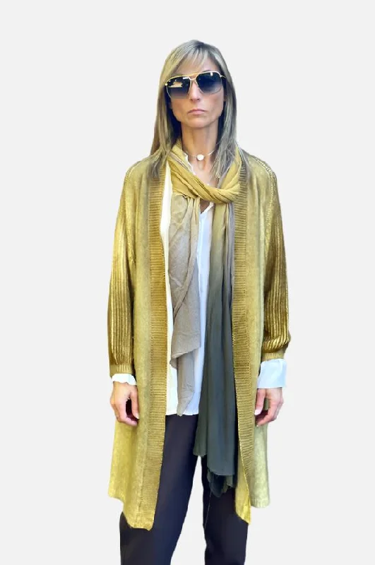 Affordable Women's Clothes Mid Cardigan - Yellow