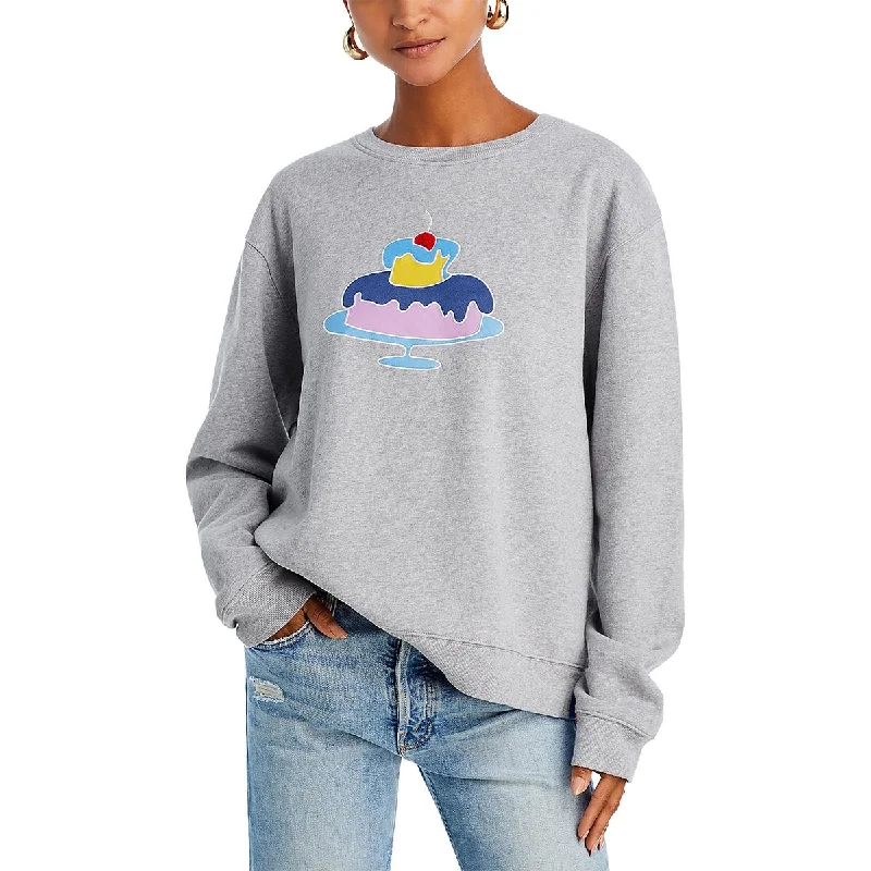 Women's Resort Attire Womens Crewneck Long Sleeves Sweatshirt