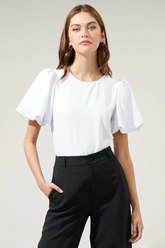 Unique Women's Fashion Pieces Solara Bubble Sleeve Blouse