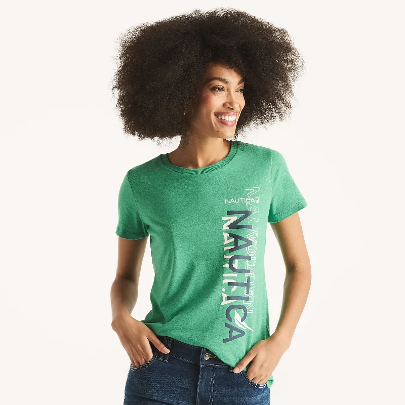 Sustainable Women's Apparel Nautica Womens Logo Graphic T-Shirt