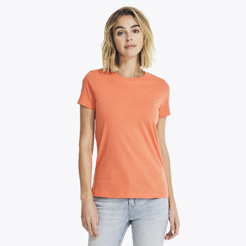 Stylish Women's Outerwear Apparel Nautica Womens Solid Crewneck T-Shirt