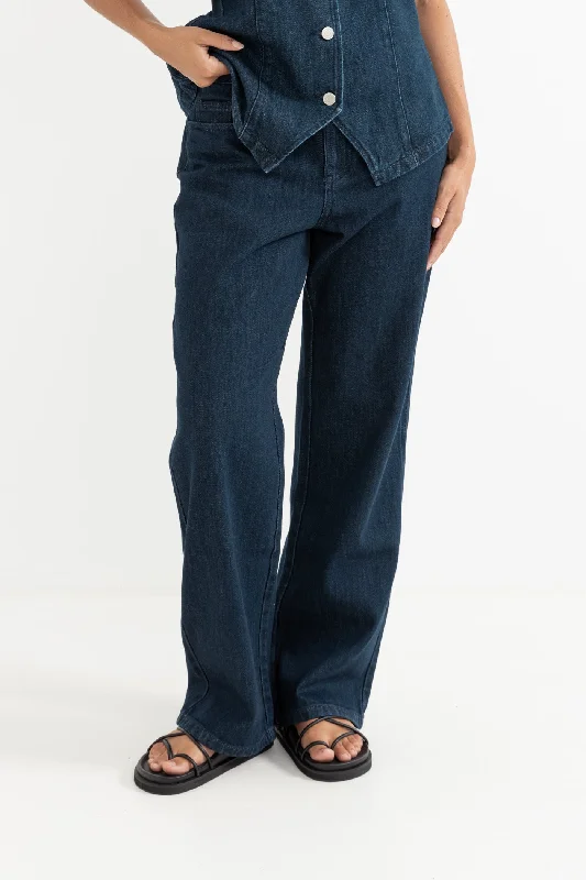 Women's Casual Attire Hunter Mid-Rise Pant Indigo