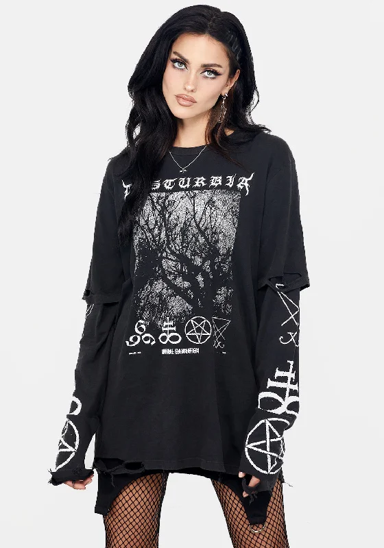 Women's Wardrobe Apparel Infernal Layered Long Sleeve T-Shirt