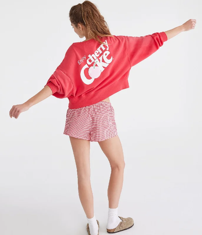 Women's Transitional Apparel Aeropostale Cherry Coke Oversized Crew Sweatshirt