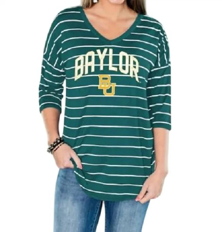 Women's Occasion Wear Apparel Baylor University Fall In Line Tunic In Green