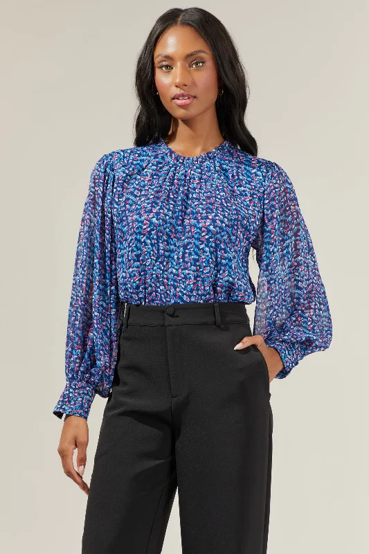 Flash Sale Online Lander Floral Balloon Sleeve Blouse