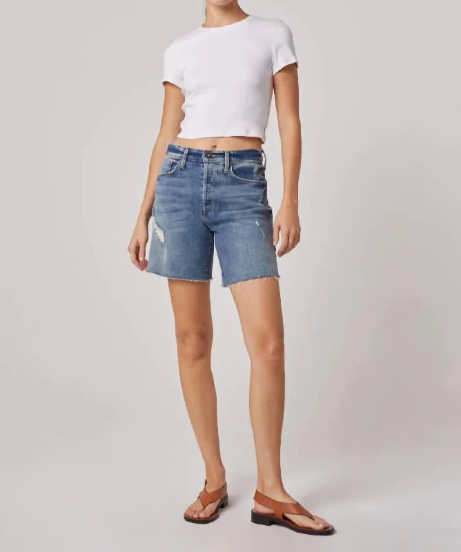 Affordable Women's Clothing Online Walter High Rise Short In Medium Carnaby Wash