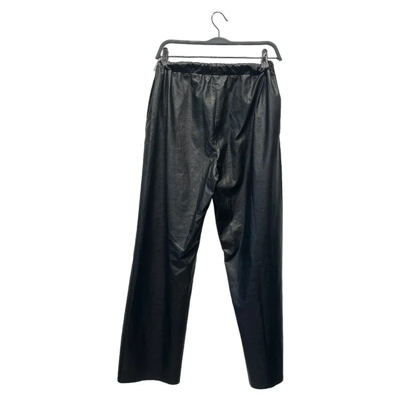 Women's Comfortable Garments MM6/Wide Leg Pants/38/Leather/BLK/