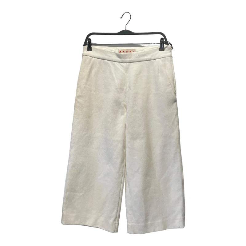 Women's Transitional Garments MARNI/Cropped Pants/38/Cotton/WHT/