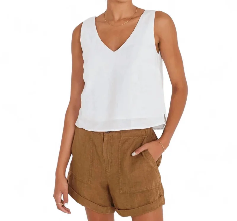 Women's High Street Fashion Palmer Linen Short In Espresso