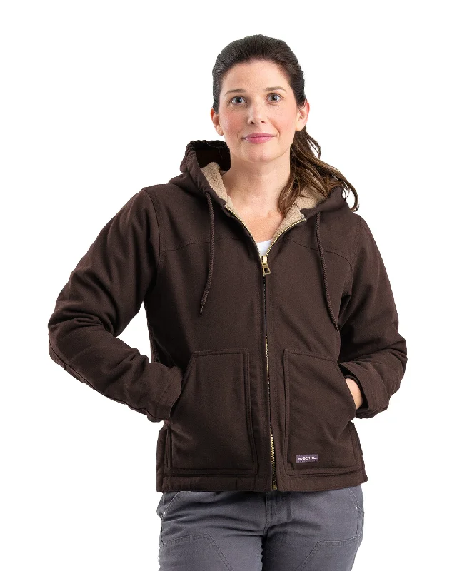 New Arrival Discounts Women's Sherpa-Lined Duck Hooded Jacket