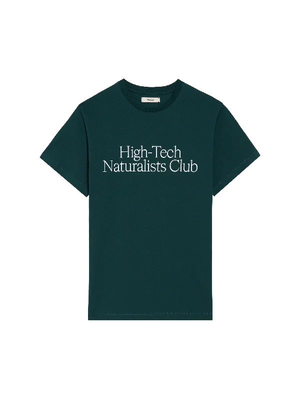 Vintage-Inspired Garments Womens High-Tech Naturalists Club T-shirt—foliage green