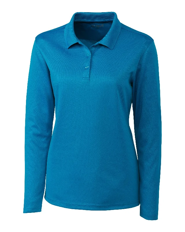 Latest Trends Clique Spin Eco Performance Pique Long Sleeve Womens Polo