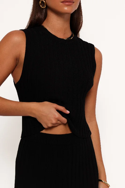 Sale Clearance Carson Knit Top - Black